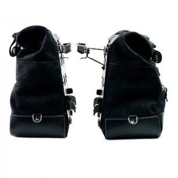 一对 Cult 侧袋，40 升 - 50 升二层皮革 + 铝板