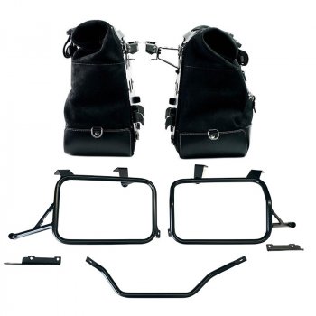 一对 Cult 剖层皮革侧包 40L - 50L + 铝板 + 车架 Honda CRF1100L Africa Twin 和 Adventure Sports（2024 年起）