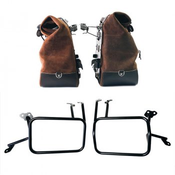 一对 Cult 侧袋，40 升 - 50 升二层皮革 + 铝板 + Atlas铝合金边箱架 KTM 1290 /1390 Super Adventure S-R