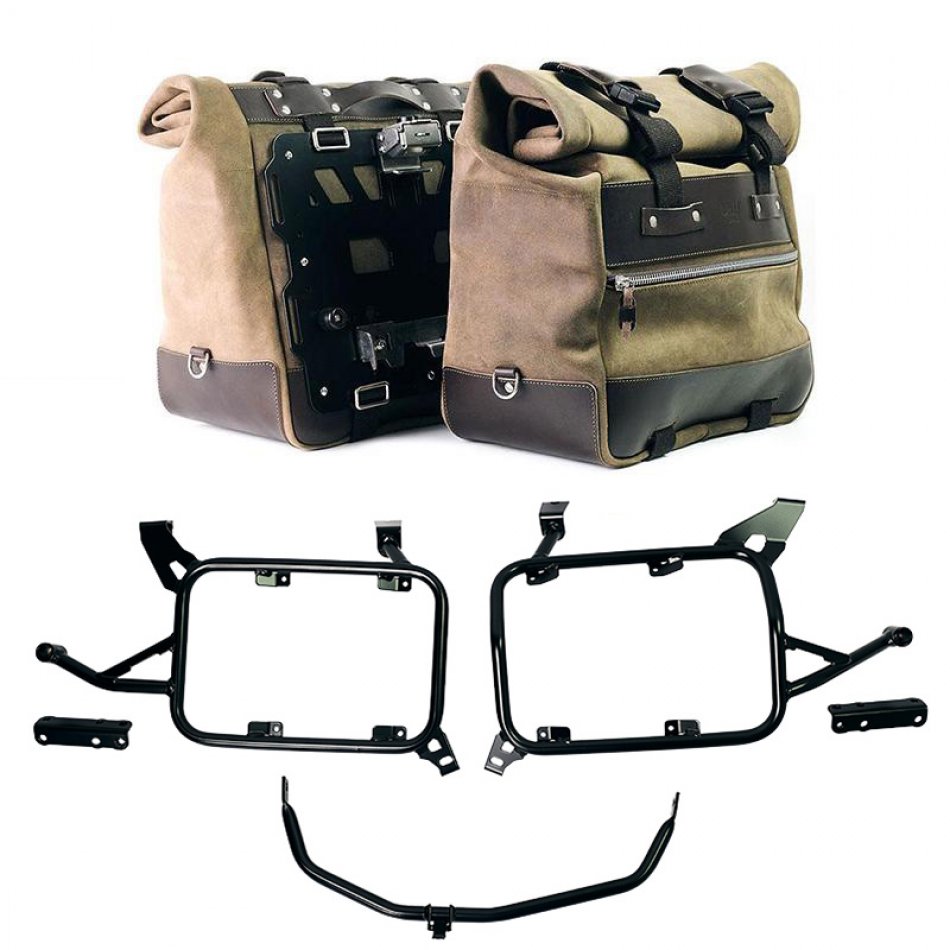 一对 Cult 侧包，采用 Crust 皮革制成，40L - 50L + 铝板 + 铝制行李架 BMW F900GS ADV