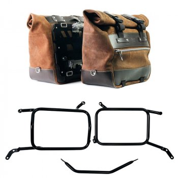 一对 Cult 剖层皮革侧包 40L - 50L + 铝板 + 铝包框架 Moto Guzzi V85 TT（2024 年起）