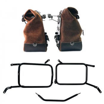 一对 Cult 剖层皮革侧包 40L - 50L + 铝板 + 铝包框架 Moto Guzzi V85 TT（2024 年起）