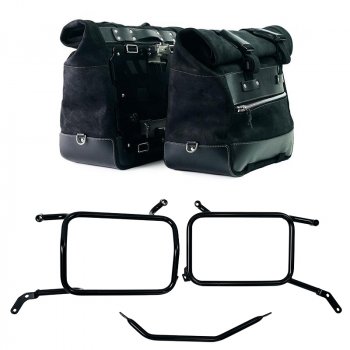 一对 Cult 剖层皮革侧包 40L - 50L + 铝板 + 铝包框架 Moto Guzzi V85 TT（2024 年起）