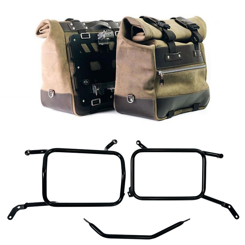 一对 Cult 剖层皮革侧包 40L - 50L + 铝板 + 铝包框架 Moto Guzzi V85 TT（2024 年起）