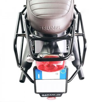 一对 Cult 分裂皮革马鞍包 40L - 50L + 铝板 + 铝制马鞍包框架 Triumph Bonneville T120