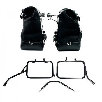 一对 Cult 侧袋，40 升 - 50 升二层皮革 + 铝板 + Triumph Speed 400 & Scrambler 400 X 铝制边箱框架