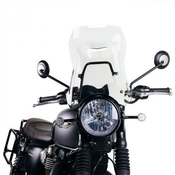带 GPS 支架的 Triumph Bonneville T120 挡风玻璃