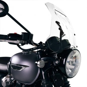 带 GPS 支架的 Triumph Bonneville T120 挡风玻璃