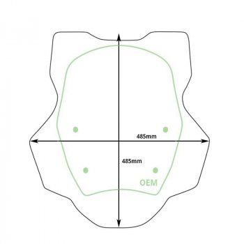 不带雷达的 L 屏 BMW R1300GS（2023 年起）+ 集成导流板