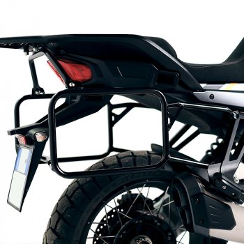 两个 Khali TPU 侧袋 35L - 45L + 一对铝板，带 Moto Guzzi Stelvio 车架（2024 年起）