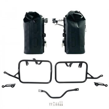 两个 Khali TPU 侧袋 35L - 45L + 一对铝板 + BMW R12 G/S 车架