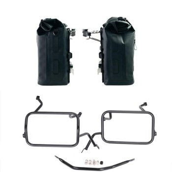 两个 TPU 35L - 45L 的 Khali 侧袋 + 一对铝板 + Atlas 铝合金马鞍架 BMW F450GS