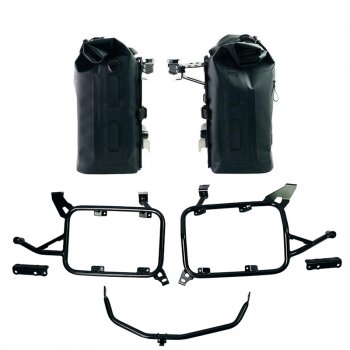 两个 Khali TPU 侧袋 35L - 45L + 一对铝板 + 铝制行李架 BMW F900GS ADV
