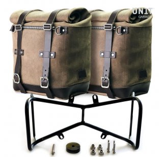 两个侧袋采用分体皮革+双框架NineT对称