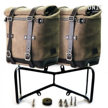 两个侧袋采用分体皮革+双框架NineT对称