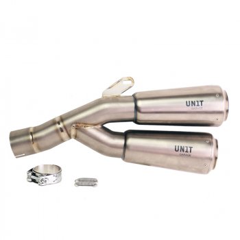 带可见焊接的低双钛排气管 BMW R12 NineT