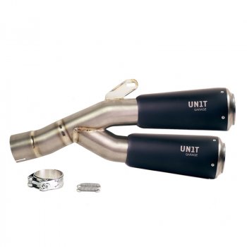 带可见焊接的低双钛排气管 BMW R12 NineT