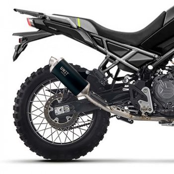 CF Moto 450MT 排气管（2024 年起）黑色，焊缝清晰可见
