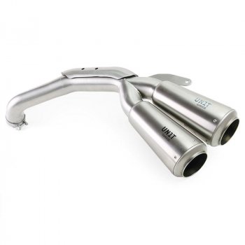 Titanium Scrambler双高消声器，可见焊接