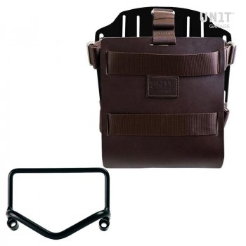 铝制袋架，带可调节皮革前部，快速接头和框架