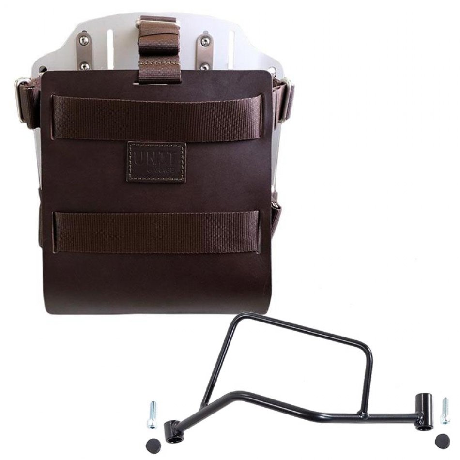 铝制袋架，带可调节皮革前部，快速接头和框架