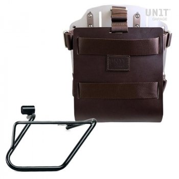 铝制袋架，带可调节皮革正面、快速接头和框架