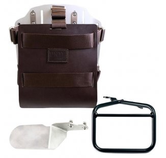 铝制包架，带可调节皮革正面、快速接头和右侧杜卡迪沙漠雪橇车架