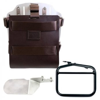 铝制包架，带可调节皮革正面、快速接头和右侧杜卡迪沙漠雪橇车架