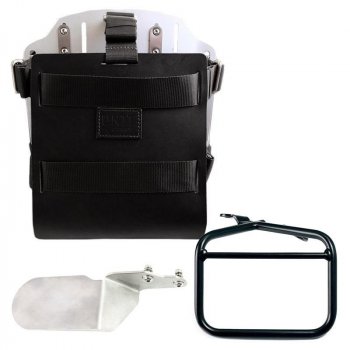 铝制包架，带可调节皮革正面、快速接头和右侧杜卡迪沙漠雪橇车架