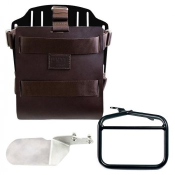 铝制包架，带可调节皮革正面、快速接头和右侧杜卡迪沙漠雪橇车架