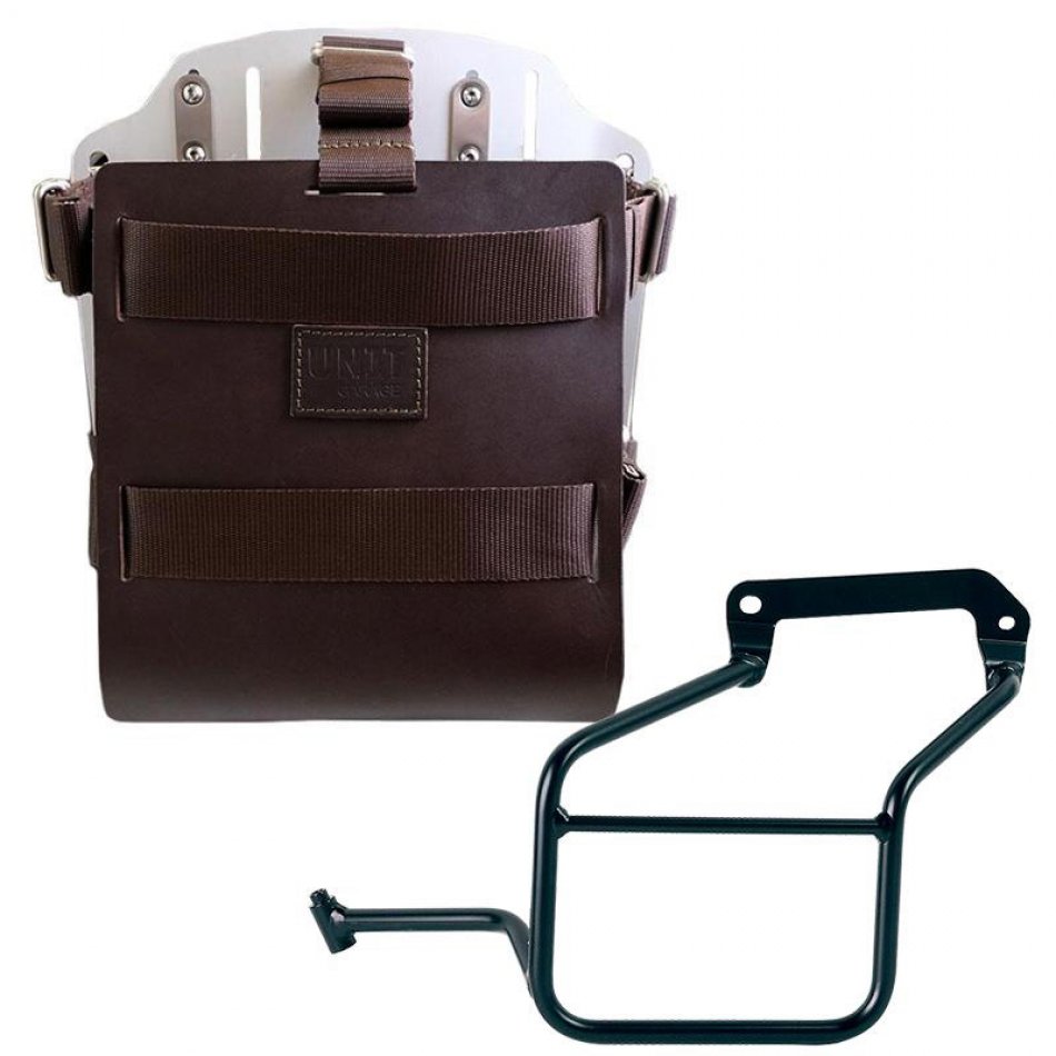 铝制袋架，带可调节皮革正面、快速接头和框架