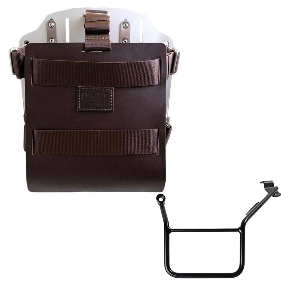 铝制袋架，带可调节皮革前部和快速接头 + BMW F900GS 车架 左