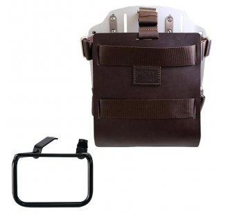 铝制袋架，带可调节皮革前部和快速接头 + BMW R12 G/S 车架右