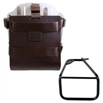 铝制包架，带可调节皮革前部和快速接头 + BMW R12 NineT 左车架