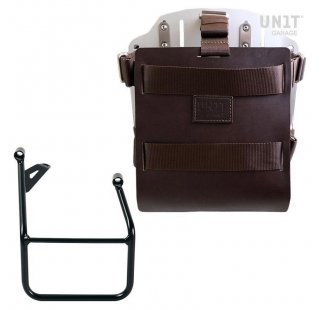 铝制袋架，带可调节皮革前部和快速接头 + 宝马 R1300GS 车架右