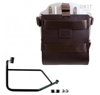 带可调节皮革前部和快速接头的铝制包架 + Ducati DesertX 右车架