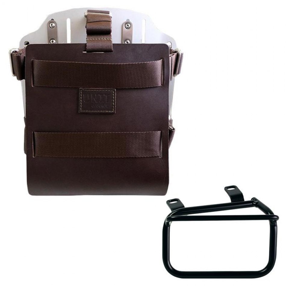 铝制袋架，带可调节皮革前部和快速接头 + 左车架杜卡迪 Scrambler（2023 年起）