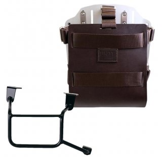 铝制袋架，带可调节皮革前部和快速接头 + 本田 CRF1100L Africa Twin 和 Adventure Sports 车架（2024 年起）右