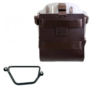 铝制袋架，带可调节皮革前部和快速接头 + 本田 GB350S 车架  右