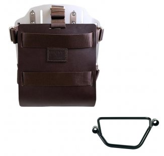 铝制袋架，带可调节皮革前部和快速接头 + 本田 GB350S 车架 左