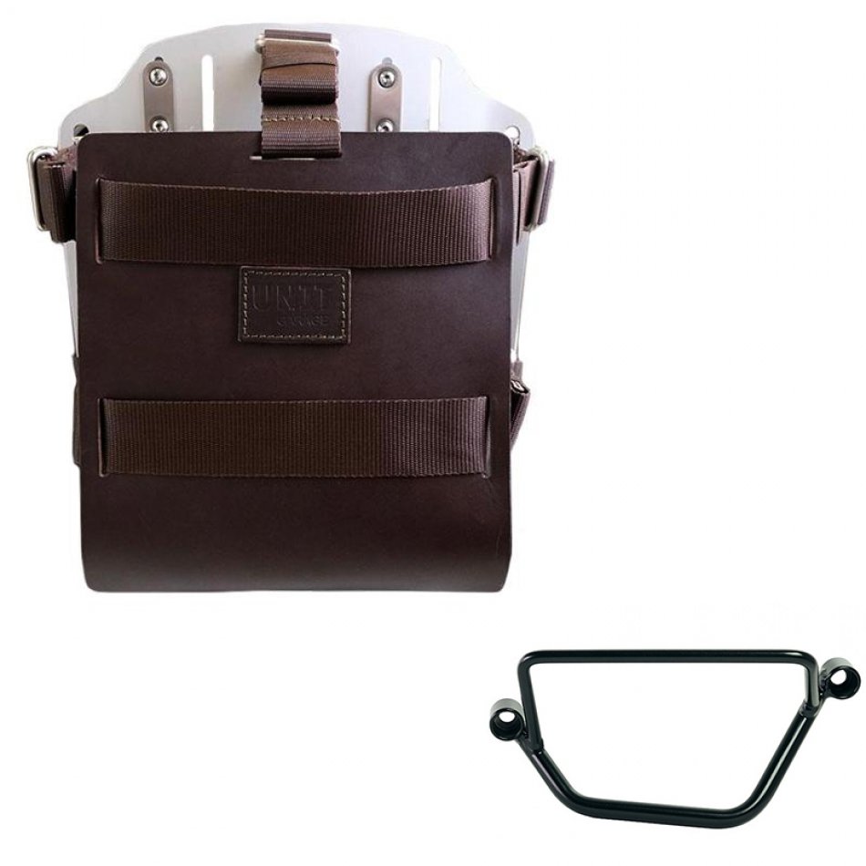 铝制袋架，带可调节皮革前部和快速接头 + 本田 GB350S 车架 左