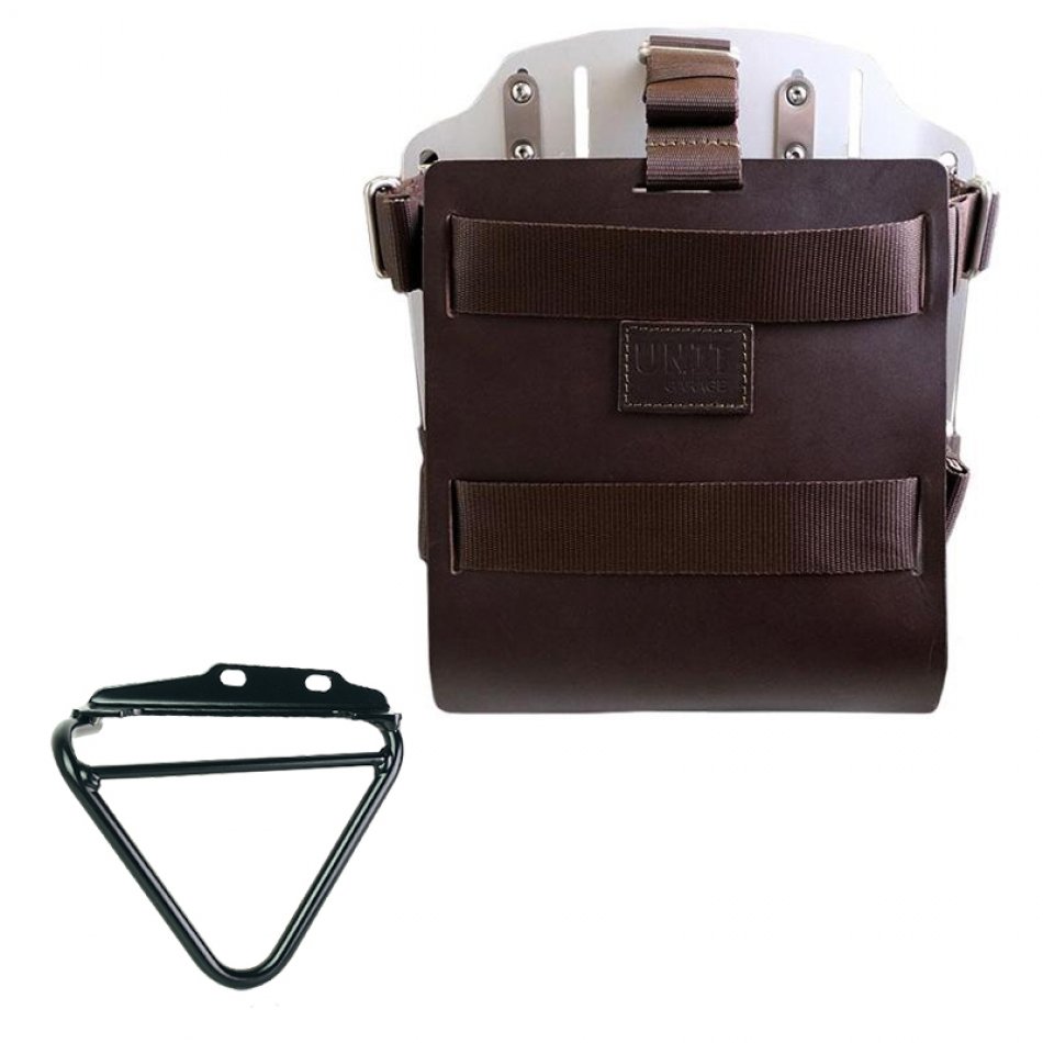 铝制袋架，带可调节皮革前部和快速接头 + Husqvarna 125-250-401 车架（2024 年起）右