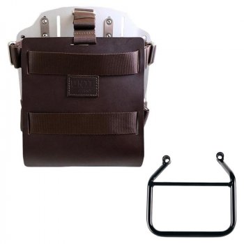 铝制袋架，带可调节皮革前部和快速接头 + Triumph Speed 400 & Scrambler 400 X 车架左