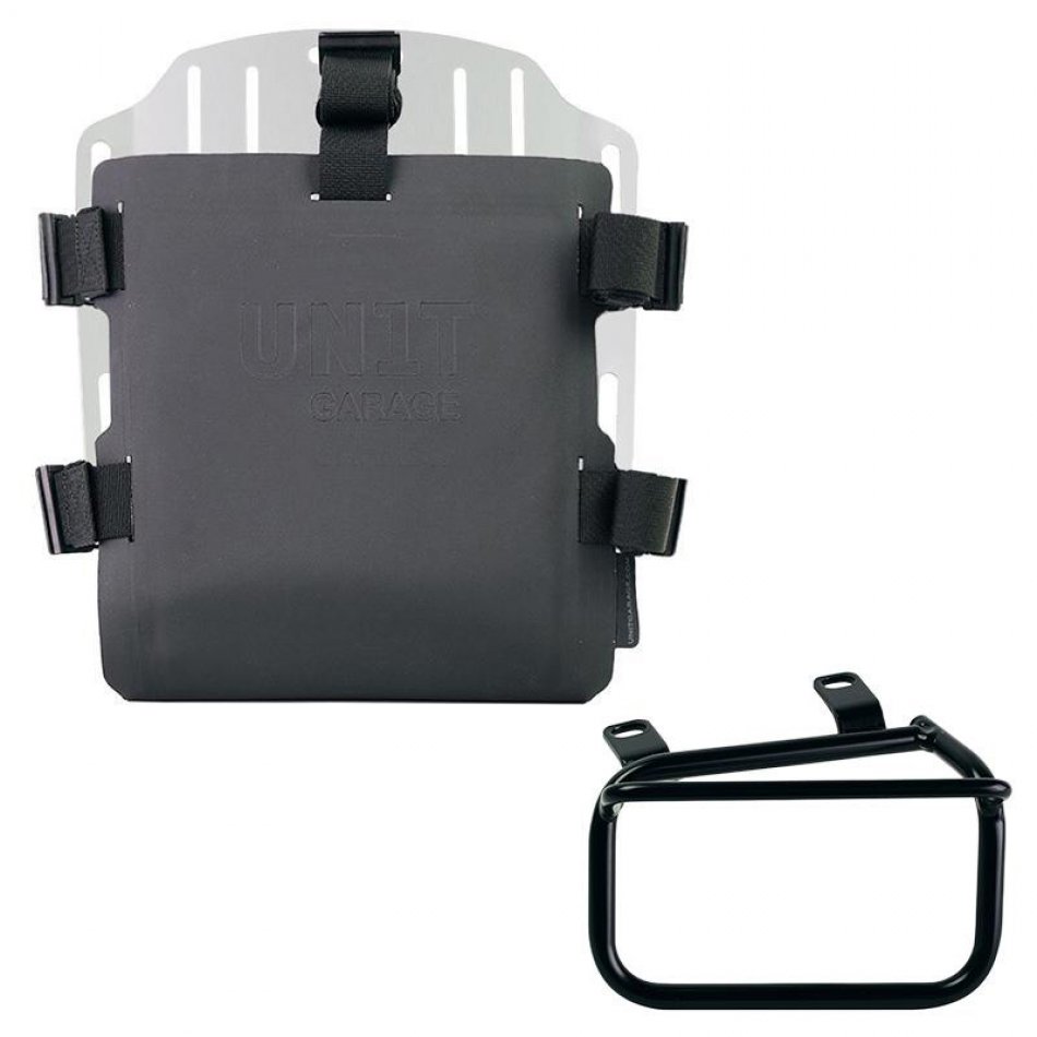 铝袋固定器，带有可调节的Hypalon前面板和快速接头 + 左车架杜卡迪 Scrambler（2023 年起）