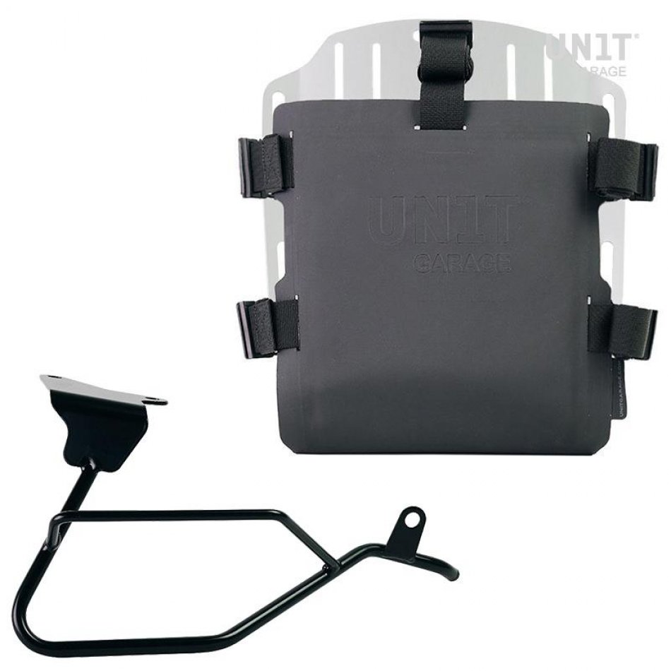 铝袋固定器，带有可调节的Hypalon前面板和快速接头 + Moto Guzzi V100 Mandello 右车架