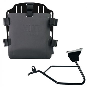 铝袋固定器，带有可调节的Hypalon前面板和快速接头 + Moto Guzzi V100 Mandello 左车架