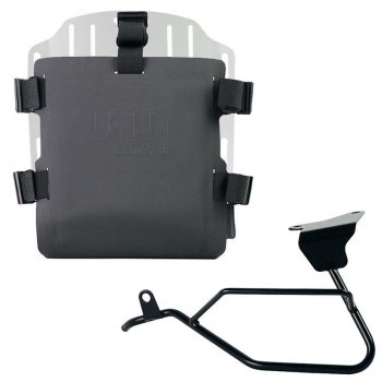 铝袋固定器，带有可调节的Hypalon前面板和快速接头 + Moto Guzzi V100 Mandello 左车架