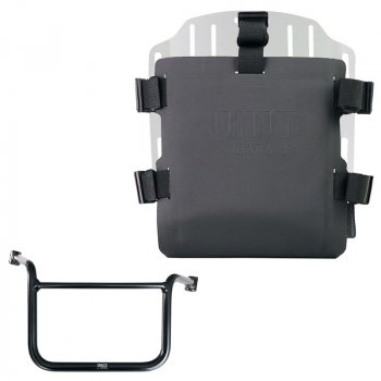 铝袋固定器，带有可调节的Hypalon前面板和快速接头 + Moto Guzzi V85 TT 车架（2024 年起）右