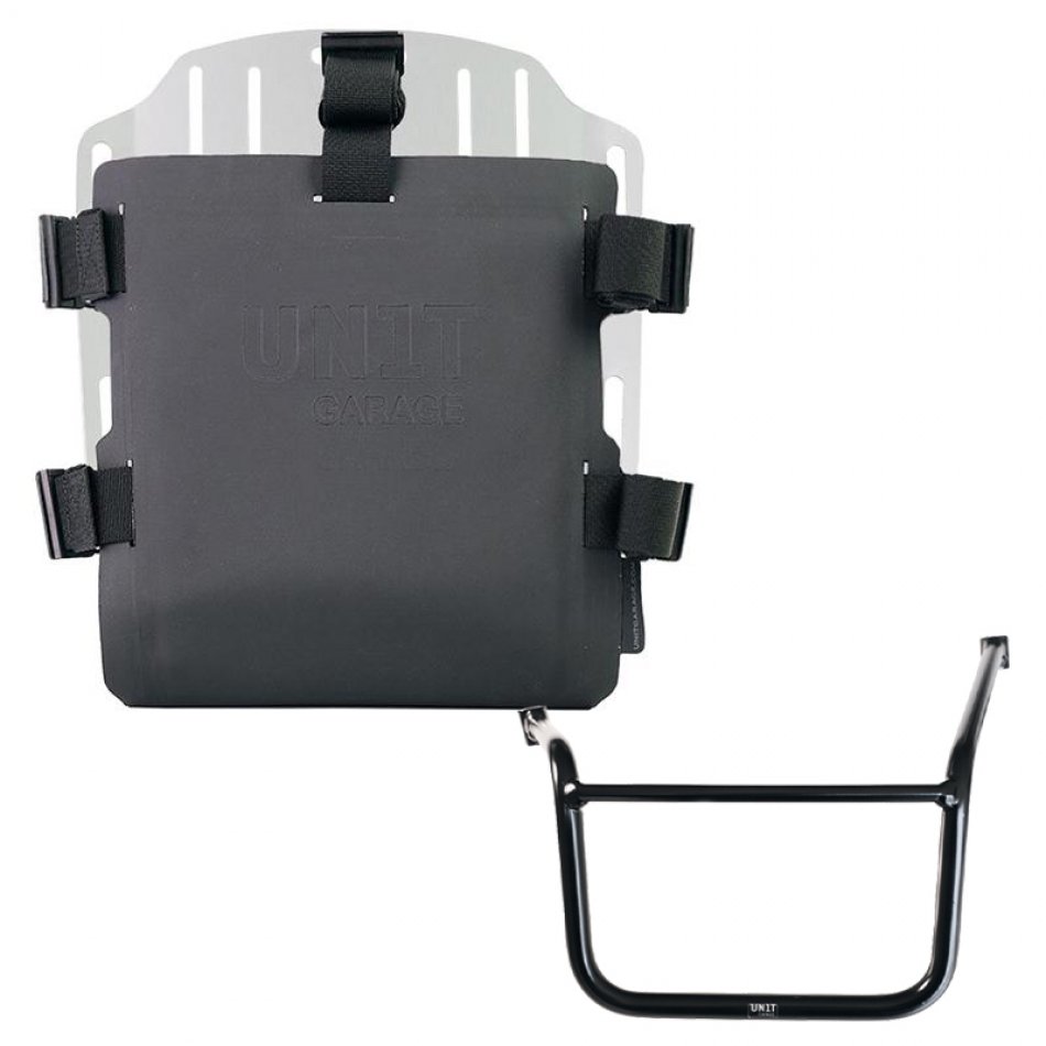 铝袋固定器，带有可调节的Hypalon前面板和快速接头 + Moto Guzzi V85 TT 车架（2024 年起）左