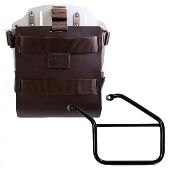 铝制袋架，带可调节皮革正面、快速接头和框架